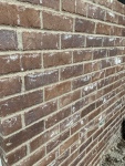The installed brick close up.