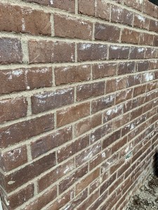 The installed brick close up.