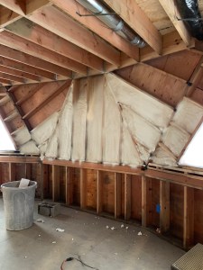 Insulation install master bedroom