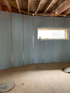 Insulation as installed in basement