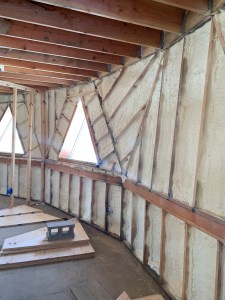 Insulation install master bedroom