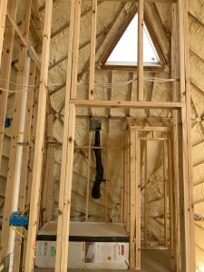 Insulation install upstairs bathroom