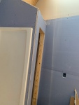 Plywood install in upstairs bath