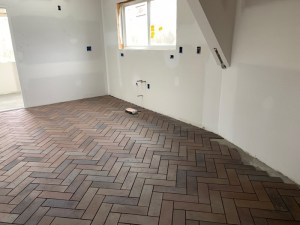 Herringbone Tile in the Kitchen