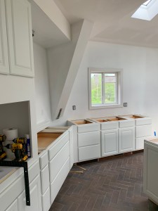 Kitchen cabinet install east wall