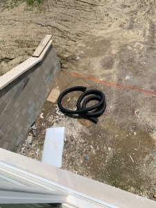 Marking the line for the deck and slab