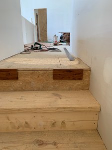 Preparing the second floor subfloor