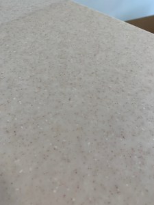 Closeup of master bath countertop