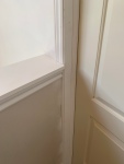 Trim detail guest bedroom door