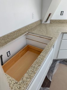 Countertop install cooktop area