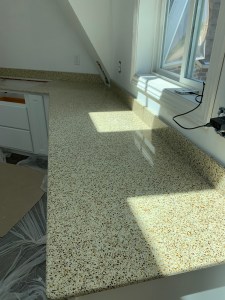 Kitchen counters east wall